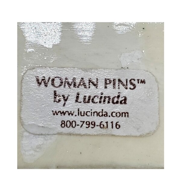 Vtg Woman Pins By Lucinda Brooch Resin Pastels - Picture 10 of 10
